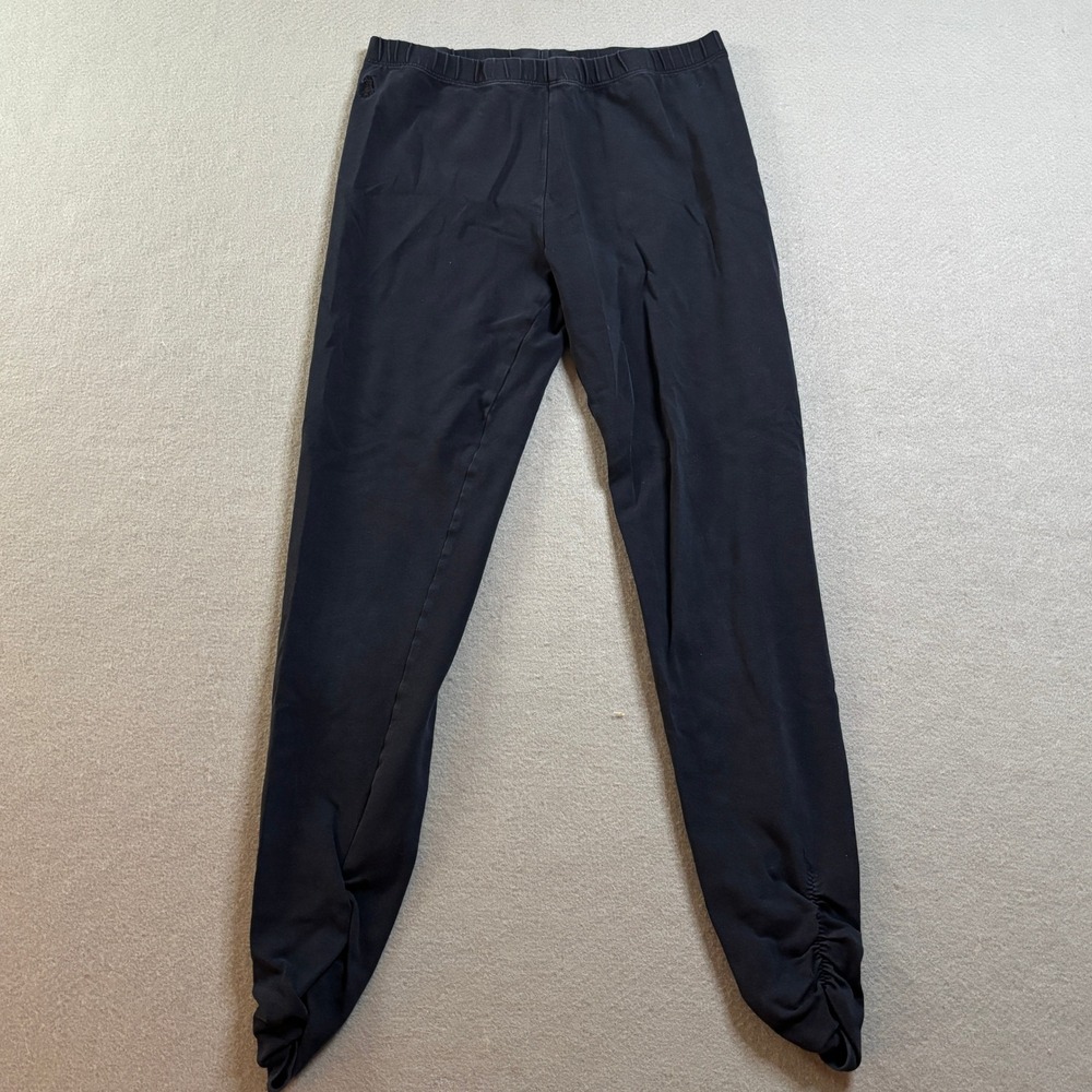 Polo Ralph Lauren Leggings Kids L (12-14) Black Ruched Ankle Cotton Stretch